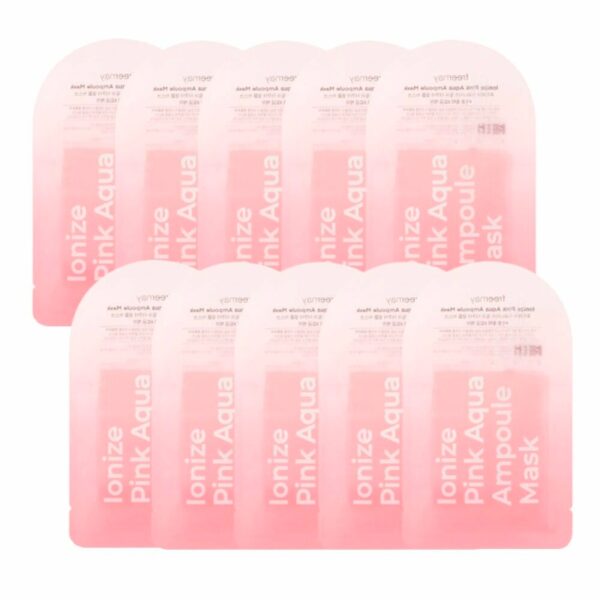 NEW💖 freemay Ionize Pink Aqua Ampoule Mask Sheet [#10 Masks]