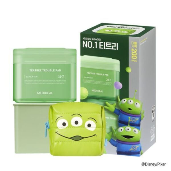 Disney x MEDIHEAL TeaTree Trouble Pad 100P Special Set (+100P+pouch)