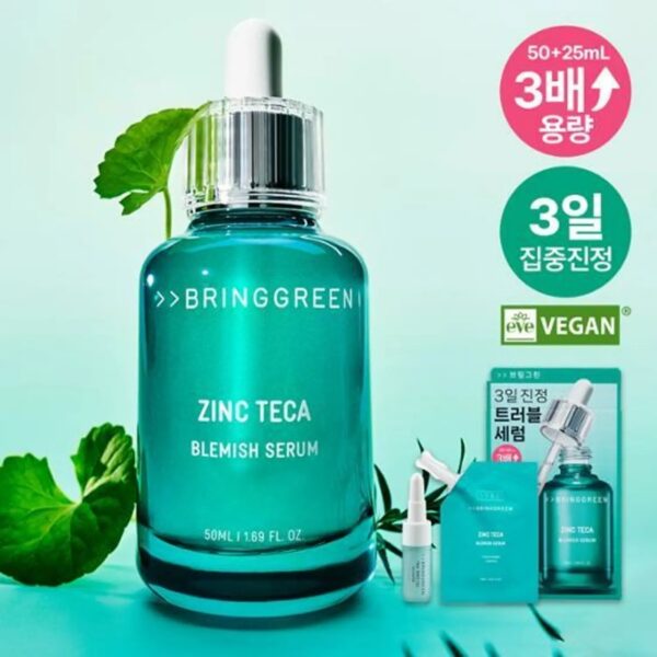 BRINGGREEN ZINC TECA Blemish Serum 50ml Set (+Refill 25ml+ Tea Tree Activator 2g)