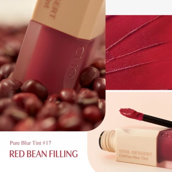 NEW❤️ CLIO Chiffon Blur Tint [#17 Red Bean Filling] - Image 3