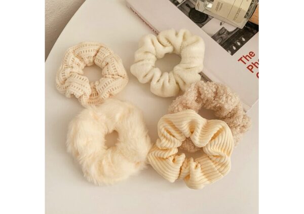 7 PACK SCRUNCHIES [#Ivory] - Image 3