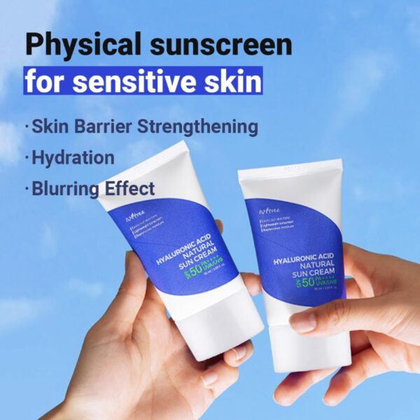 ISNTREE Hyaluronic Acid Natural Sun Cream SPF 50+ PA++++ - Image 3