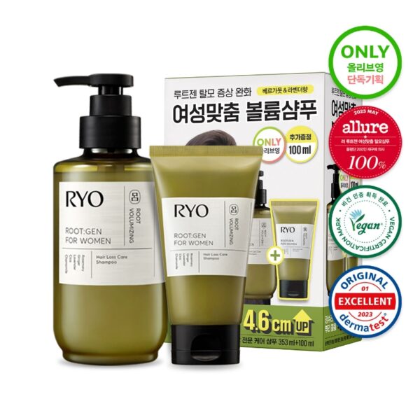 Ryo Root:Gen For Women Hair Loss Care Shampoo 453mL Set