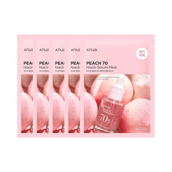 Anua Peach 70 Niacin Serum Mask Set [5 Masks]