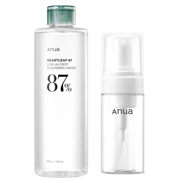 Anua Heartleaf 87 Low Ph Deep Cleansing Water 500g (+ Bubble Foaming Bottle)