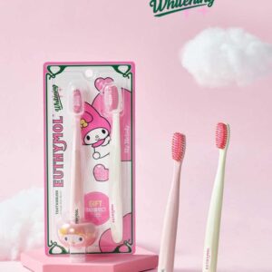 My Melody x EUTHYMOL Whitening Purple Toothbrush 2ea (+Toothbrush Holder)