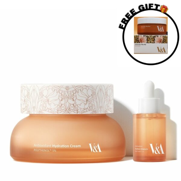 V&A BEAUTY Antioxidant Hydration Cream & Ampoule Special Set (+ Antioxidant Plus 30pads)