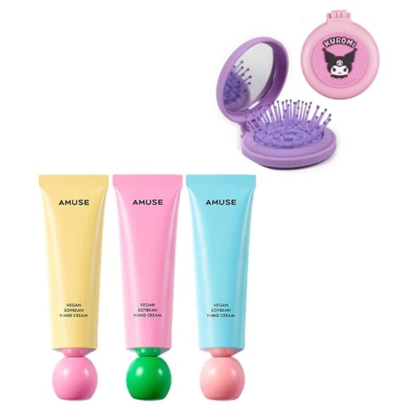 AMUSE Vegan Soybean Handcream [#Energy] (+Kuromi MIRROR BRUSH)