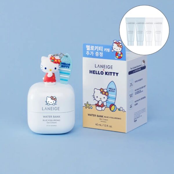 Hello Kitty x LANEIGE Water Bank Blue Hyaluronic Gel Cream (+Keyring+Moisture Cream 25ml+Gel Cream 25ml)