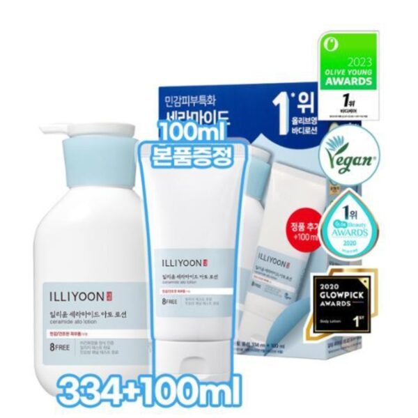 ILLIYOON Ceramide Ato Lotion 334ml+100ml Set