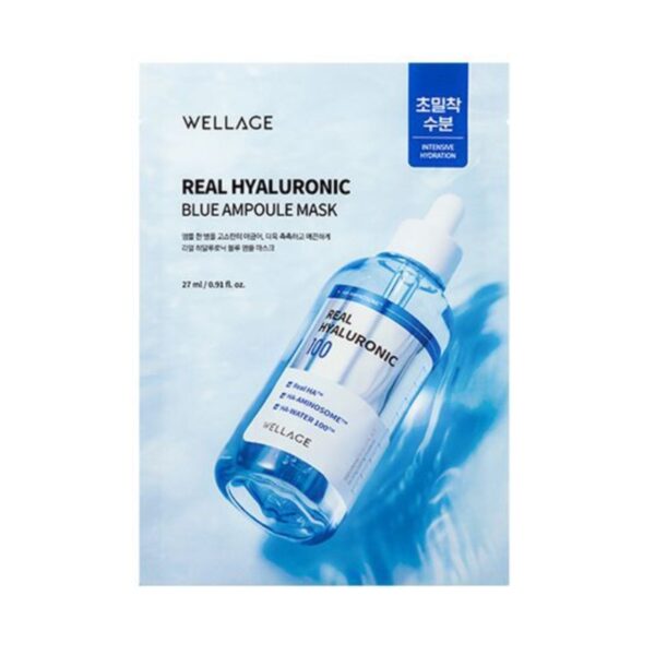 WELLAGE Real Hyaluronic Blue Ampoule Mask Sheet