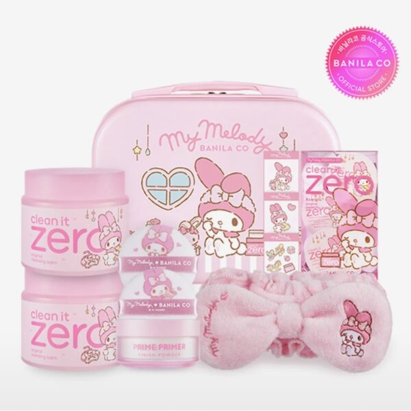 My Melody x Banila co Clean It Zero Cleansing Balm Original 180ml Duo Set (+Band+Pouch +Sticker+Travel Kit) - Image 6