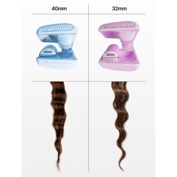 VODANA Triple Flow Wave Iron 40mm (Wave Curls) #Creamy Blue (+Silicone Cap) - Image 3