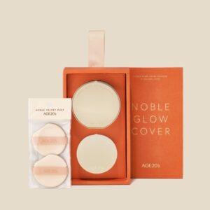 NEW💖 AGE 20’s Noble Glow Cover Cushion SPF40 PA+++ Set [#21 Neutral Ivory] (+mini+2 puffs)