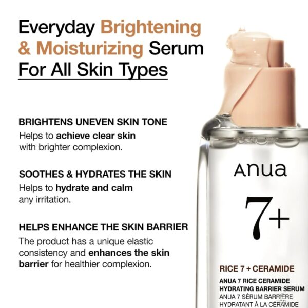 Anua 7 Rice Ceramide Hydrating Barrier Serum - Image 3