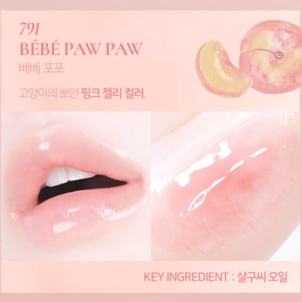 Dinto Chubby Mocchi Jelly Paw Paw Lip Mask [#2 Colors] (+Mini Lip Tint + Spatula) - Image 6