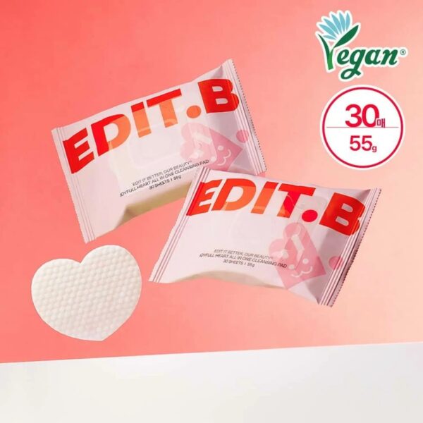 EDIT.B Joyfull Heart All In One Cleansing Pad 30P - Image 2