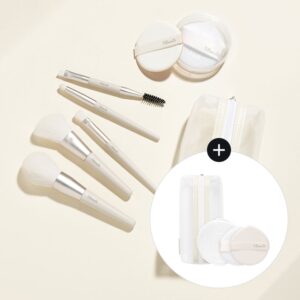 NEW💖 Fillimilli Mini Make up brush Pouch set (+5 Brush + 2 Puffs + Pouch)