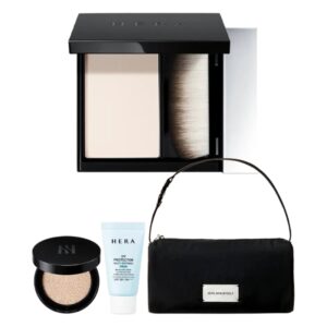 NEW💖 HERA Airy Powder Primer (+Square Bag +Black Cushion Mini +Suncream)