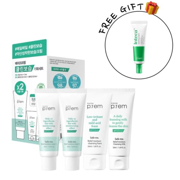 makeprem Safe Me Relief Moisture Cream 100ml Special Set (+Inteca Soothing Cream 31ml)