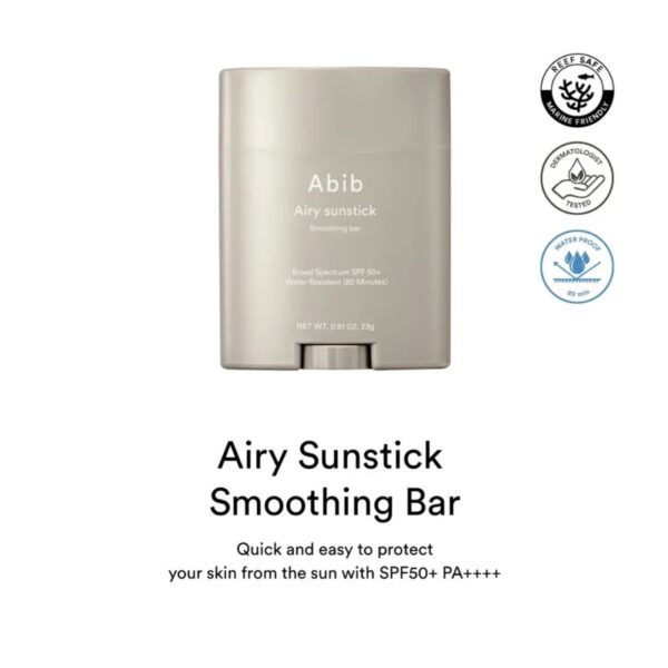 Abib Airy Sunstick Smoothing Bar SPF50+PA++++ - Image 2