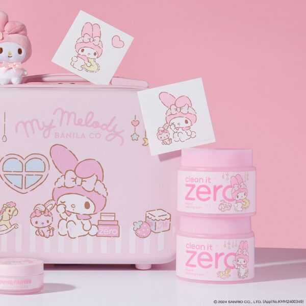 My Melody x Banila co Clean It Zero Cleansing Balm Original 180ml Duo Set (+Band+Pouch +Sticker+Travel Kit) - Image 5