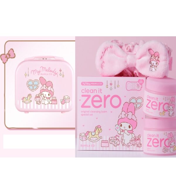 My Melody x Banila co Clean It Zero Cleansing Balm Original 180ml Duo Set (+Travel Kit 16ea+Band+Ready Bag +Sticker)