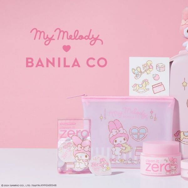 My Melody x Banila co Clean It Zero Cleansing Balm Original 180ml Duo Set (+Band+Pouch +Sticker+Travel Kit) - Image 4