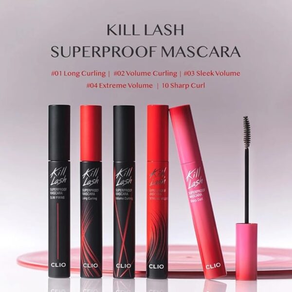 Clio Kill Lash Superproof Mascara Special 1+1 Set [#01 Long Curling](+mini) - Image 3