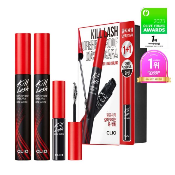 Clio Kill Lash Superproof Mascara Special 1+1 Set [#01 Long Curling](+mini)