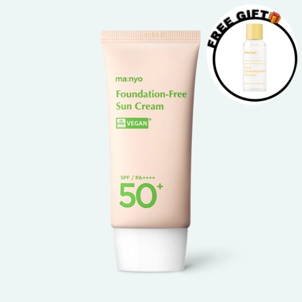 ma:nyo Foundation Free Sun Cream SPF50+PA++++ (+ Cleansing Water Sensitive 30ml)