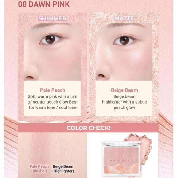 WAKEMAKE Sheer Layering Dual Blusher DUAL Bursh Set [#8 #9] - Image 2