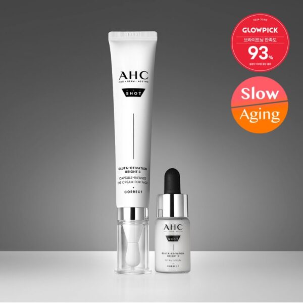 AHC Pro Shot GlutA-ctivation Bright 3 Capsule-Infused Eye Cream For Face 30ml Special Set (+Serum 10ml)