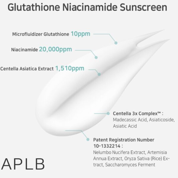 APLB Glutathione Niacinamide Sunscreen - Image 3