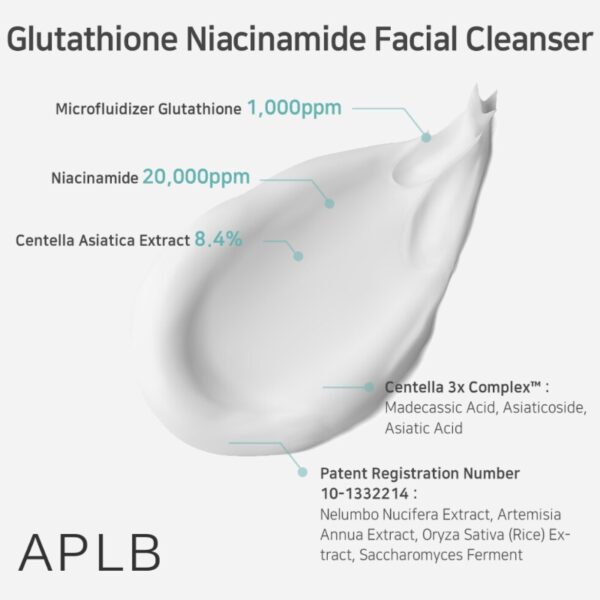 APLB Glutathione Niacinamide Facial Cleanser - Image 3