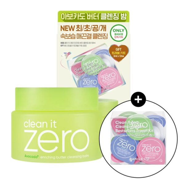 BANILA CO Clean It Zero Pore Clarifying Cleansing Balm 100ml Set (+Travel Kit 3ml*12ea)