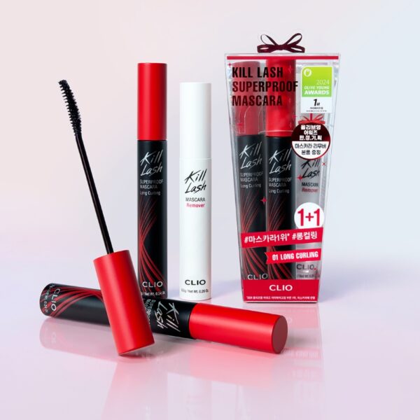 Clio Kill Lash Superproof Mascara 1+1 Special Set  [#01 Long Curl] (+Mascara Remover)