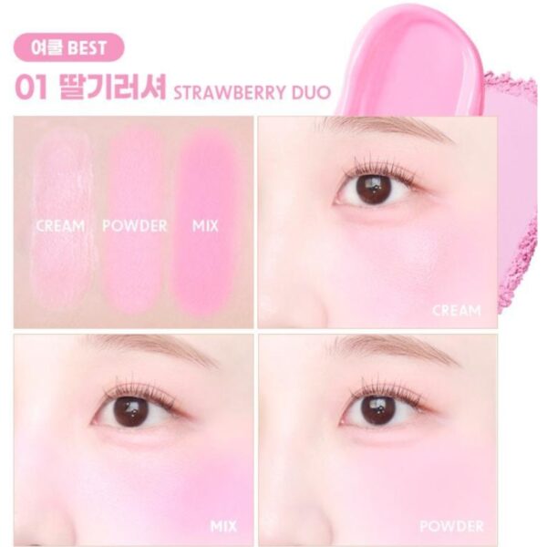 Colorgram Tintin Dory Duo Blusher Set (+ NUNU.SSI Sticker & Brush) - Image 6