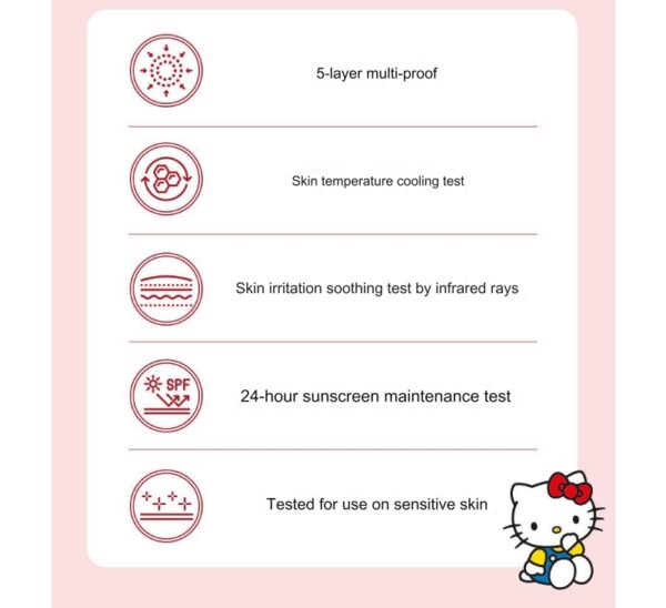 HELLO KITTY x GREEN FINGER Mild Sun Cushion  SPF50+ PA++++ (+Sticker) - Image 6