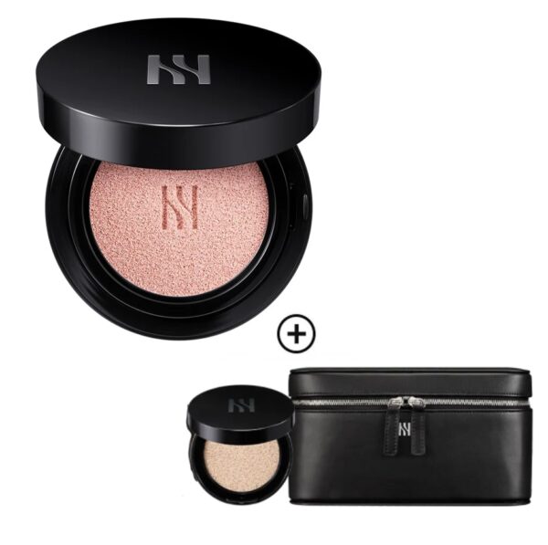 NEW💖 HERA Black Tone up Sun Cushion Special Set [#00P1 Beige pink] (+Cosmetic Bag +Black Cushion mini)