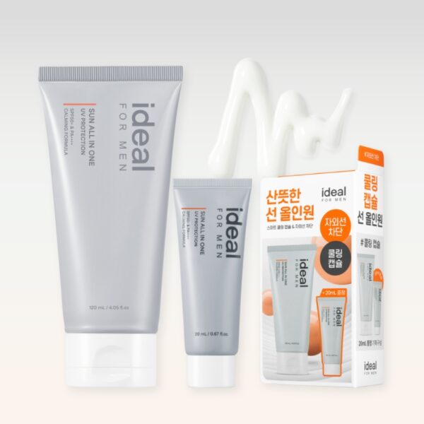 Ideal for Men Sun All In One SPF50+PA++++ 120ml+20ml Set (+Men All in one 3Kit)