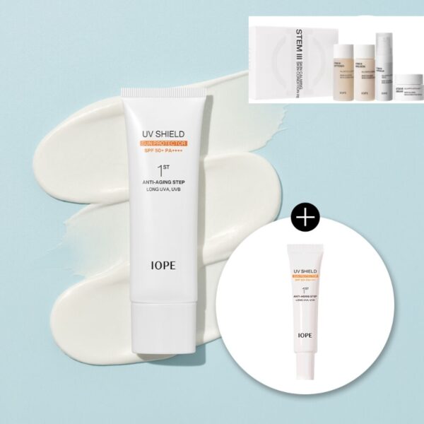 IOPE UV Shield Sun Protector SPF50+PA+++ 50ml+15ml Set