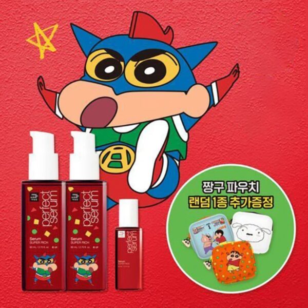 Mise en Scene Perfect Serum Super Rich 190ml SET (+Crayon Shin-Chan Pouch)