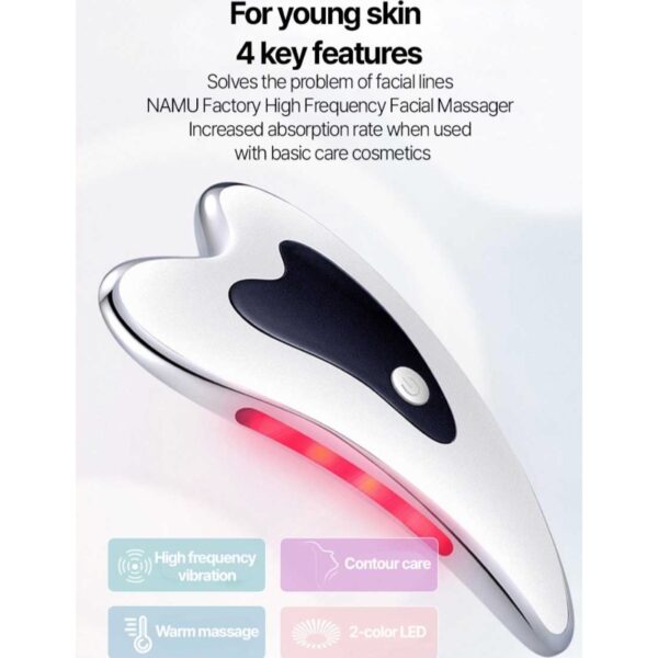 NAMUFACTORY High Frequency Heart Guasha Facial Massager - Image 2