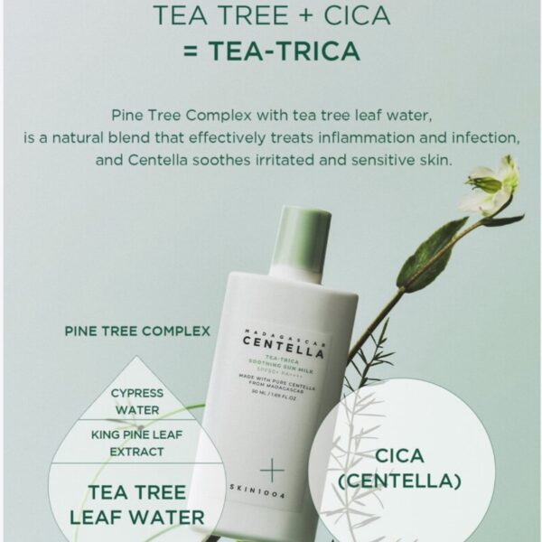 SKIN1004 Madagascar Centella Tea-Trica Soothing Sun Milk SPF50+PA++++ - Image 2