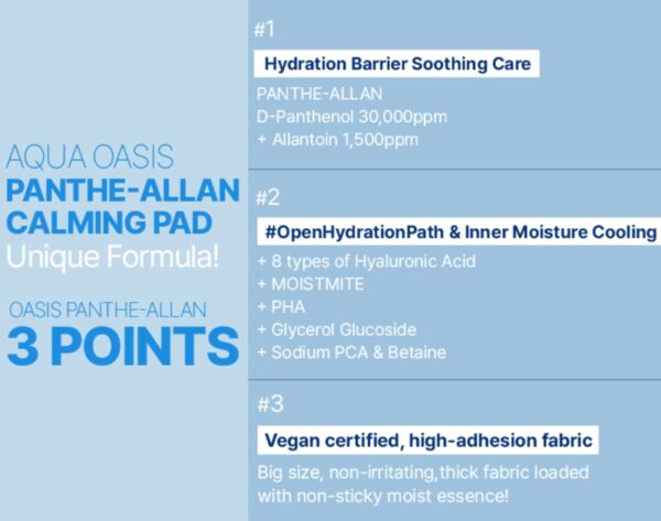 S.NATURE Aqua Oasis Panthe-Allan Calming 60Pads (+Cream 10ml) - Image 5