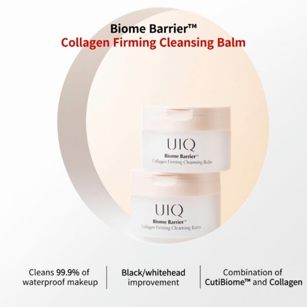 UIQ Biome Barrier Collagen Firming Cleansing Balm (+Biome Remedy Cooling 4 pads) - Image 6