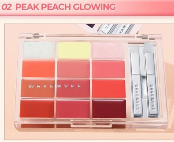 WAKEMAKE Soft Coloring Lip Palette [#02 PEAK PEACH GLOWING] - Image 6