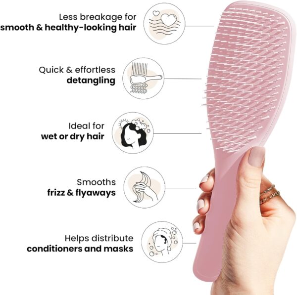 Tangle Teezer Wet Detangler Hairbrush + Scalp Exfoliator Massager Set [#2 Colors] - Image 2