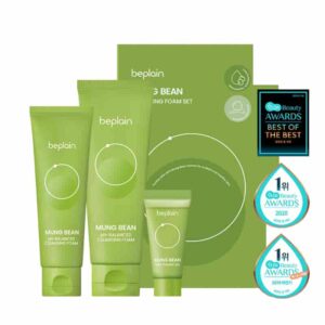 Beplain Mung Bean pH-Balanced Cleansing Foam 200ml Set (+Peeling Gel 15ml)